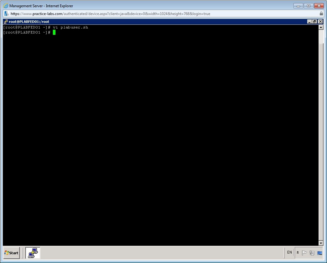 Practice Labs screenshot.